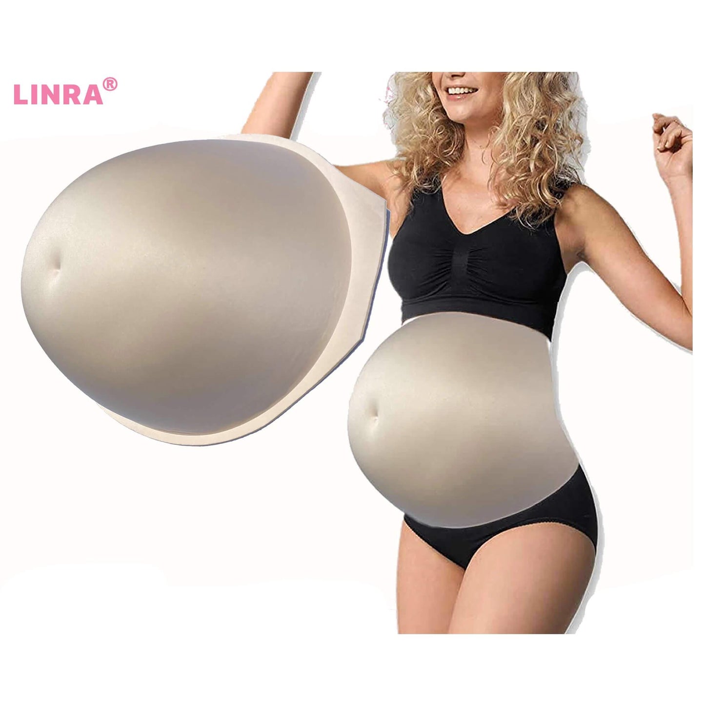 LINRA Sextuplets Fake Pregnancy Sponge Belly Lightweight for Movie TV Cosplay Performance Women's Novelty Pregnant Belly Costume Accessory
