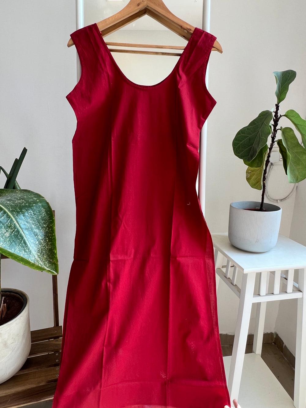 Set of 2 Cotton inner slip Dress, Breathable Women Camisole for comfort