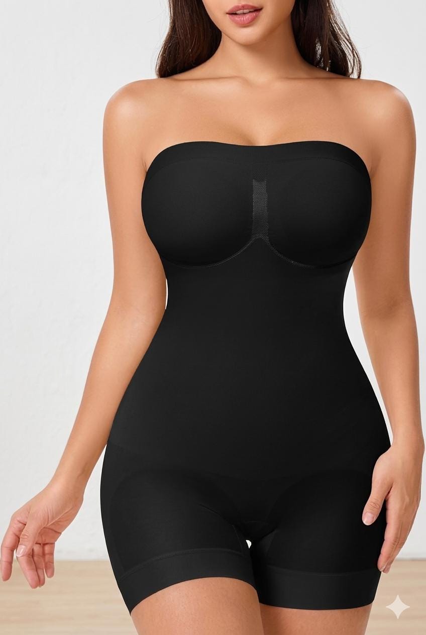 Ultra Stretchy Tummy Control Bodysuit for Women: Gentle Compression Seamless Shapewear for a Sleek, Smooth Silhouette Under Dresses, Sarees