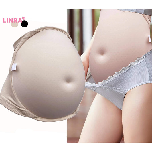 LINRA Sponge Fake Pregnancy Belly with Seamless Waistband for Movie TV Cosplay Performance Women's Novelty Pregnant Belly Costume Accessory