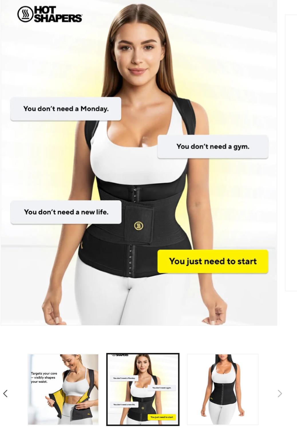 Hot Shaper Waist Trainer for Women – Slimming & Sweat Belt ,sauna vest Belly